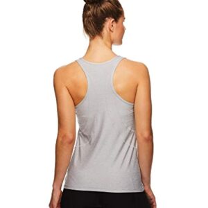 Reebok Womens Marled Jersey Racerback Tank Top, Grey, Medium