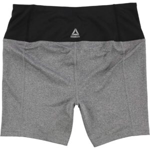 Reebok Womens Fitted Highrise Athletic Compression Shorts, Grey, Small