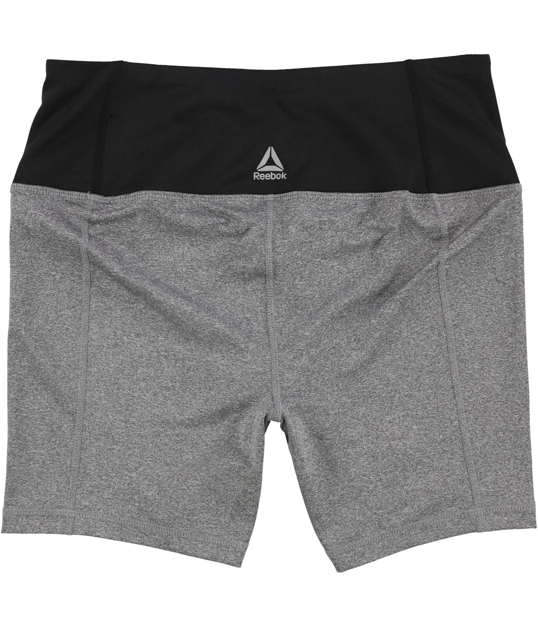 Reebok Womens Fitted Highrise Athletic Compression Shorts, Grey, Small