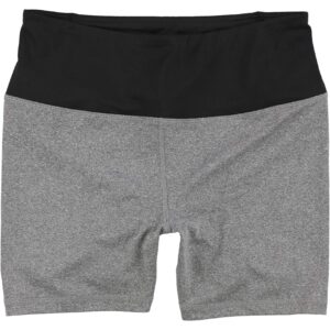 Reebok Womens Fitted Highrise Athletic Compression Shorts, Grey, Small