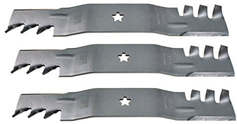 ISE Set of 3 Commercial Shredding Mulcher Blades for Husqvarna, Made in USA, Replaces Part Numbers: 532 18 72-55, 532187255