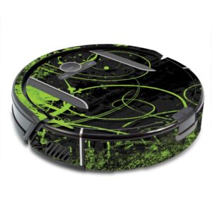 mightyskins skin compatible with shark ion robot r85 vacuum - green distortion | protective, durable, and unique vinyl decal wrap cover | easy to apply, remove, and change styles | made in the usa