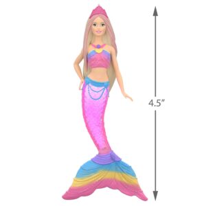 Hallmark Keepsake Christmas Ornament 2019 Year Dated Barbie, Rainbow Lights Mermaid