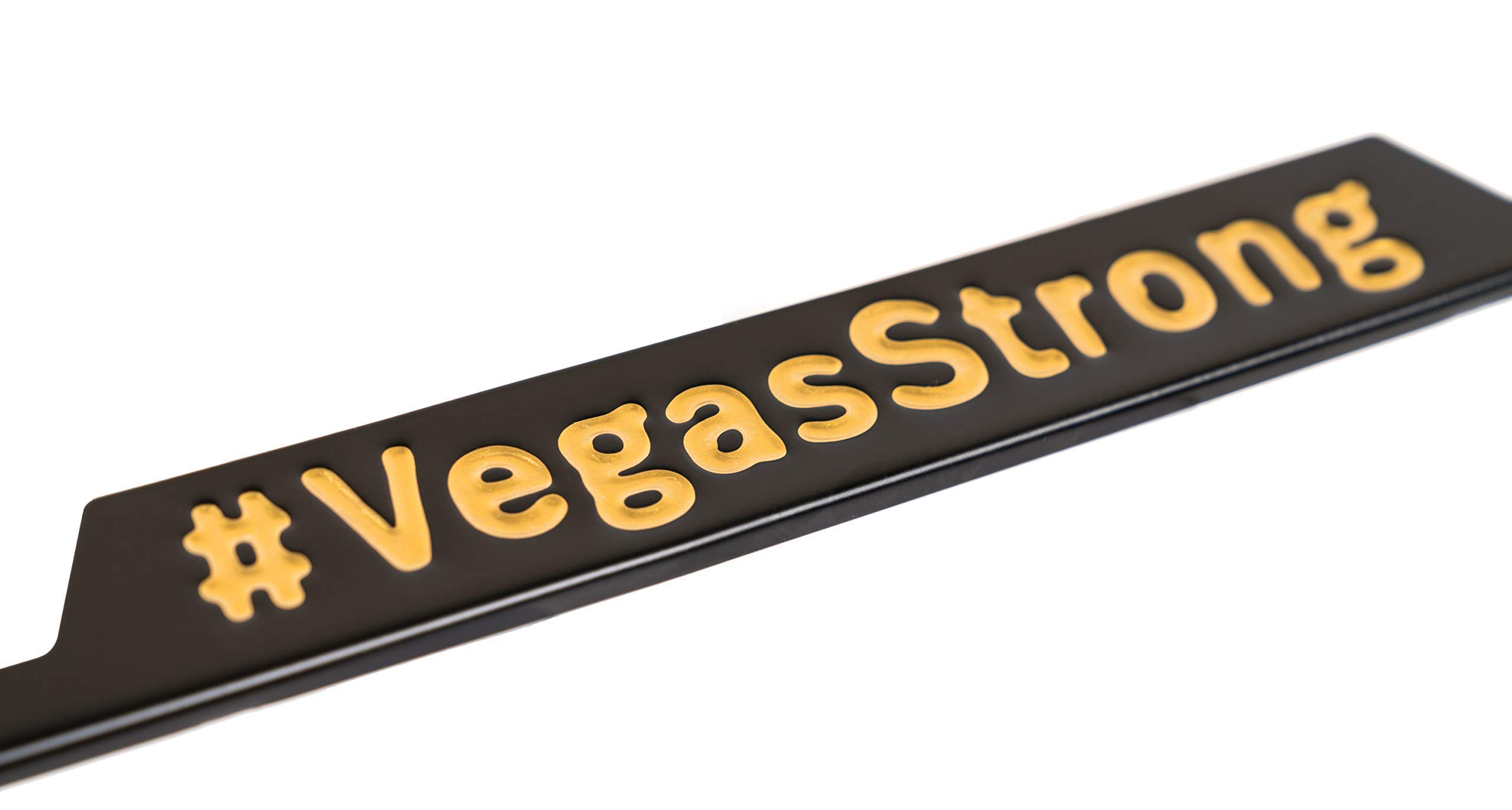 Vegas Strong License Plate Frame - Las Vegas License Plate Protector - Vegas Golden Knights Colors