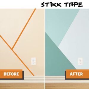 STIKK Painters Tape - 1pk Orange Painter Tape - 2 inch x 60 Yards - Paint Tape for Painting, Edges, Trim, Ceilings - Masking Tape for DIY Paint Projects - Residue-Free Painting Tape