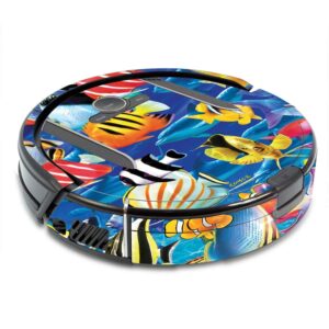 mightyskins skin compatible with shark ion robot r85 vacuum - tropical fish | protective, durable, and unique vinyl decal wrap cover | easy to apply, remove, and change styles | made in the usa