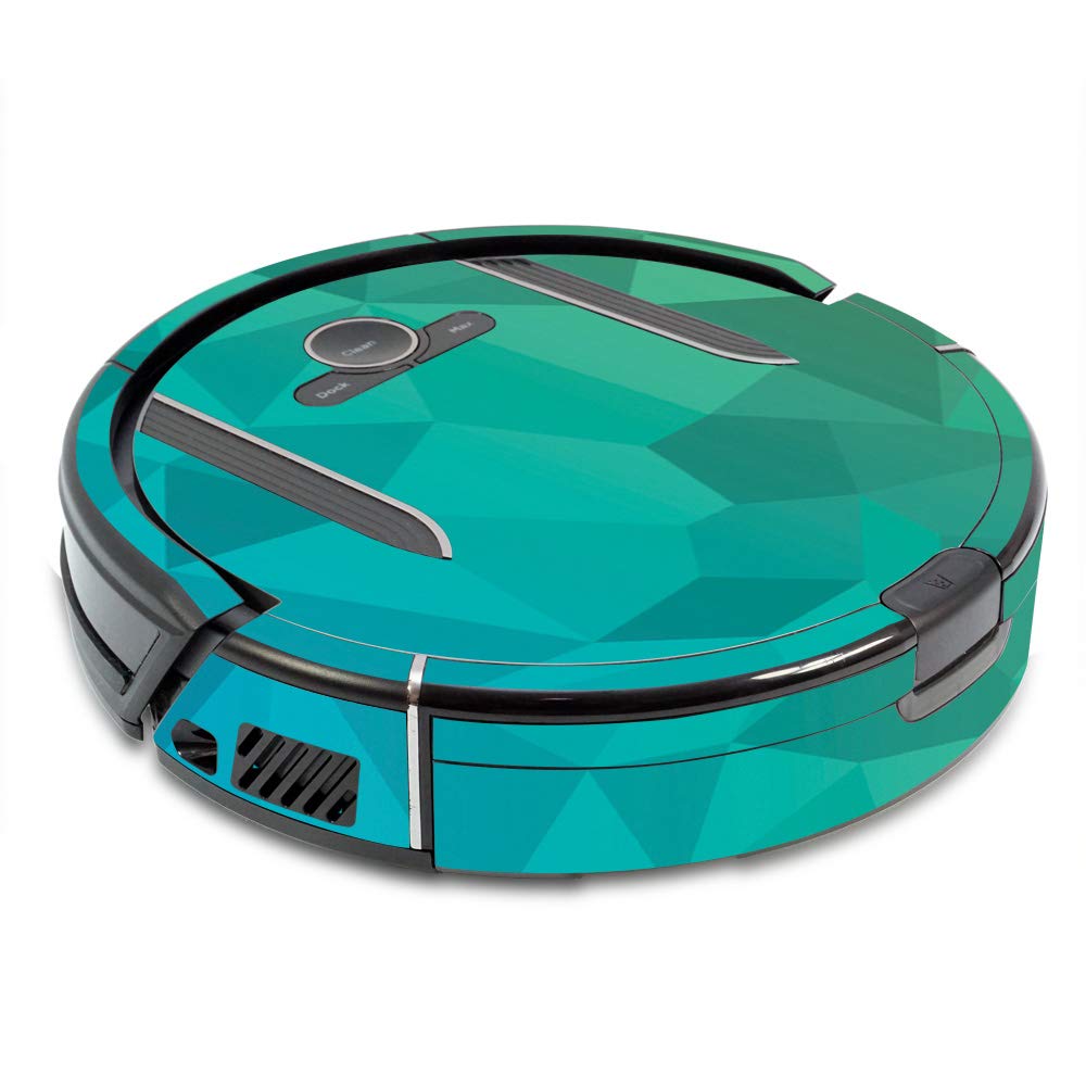 MightySkins Skin Compatible with Shark Ion Robot R85 Vacuum - Blue Green Polygon | Protective, Durable, and Unique Vinyl Decal wrap Cover | Easy to Apply, Remove, and Change Styles | Made in The USA