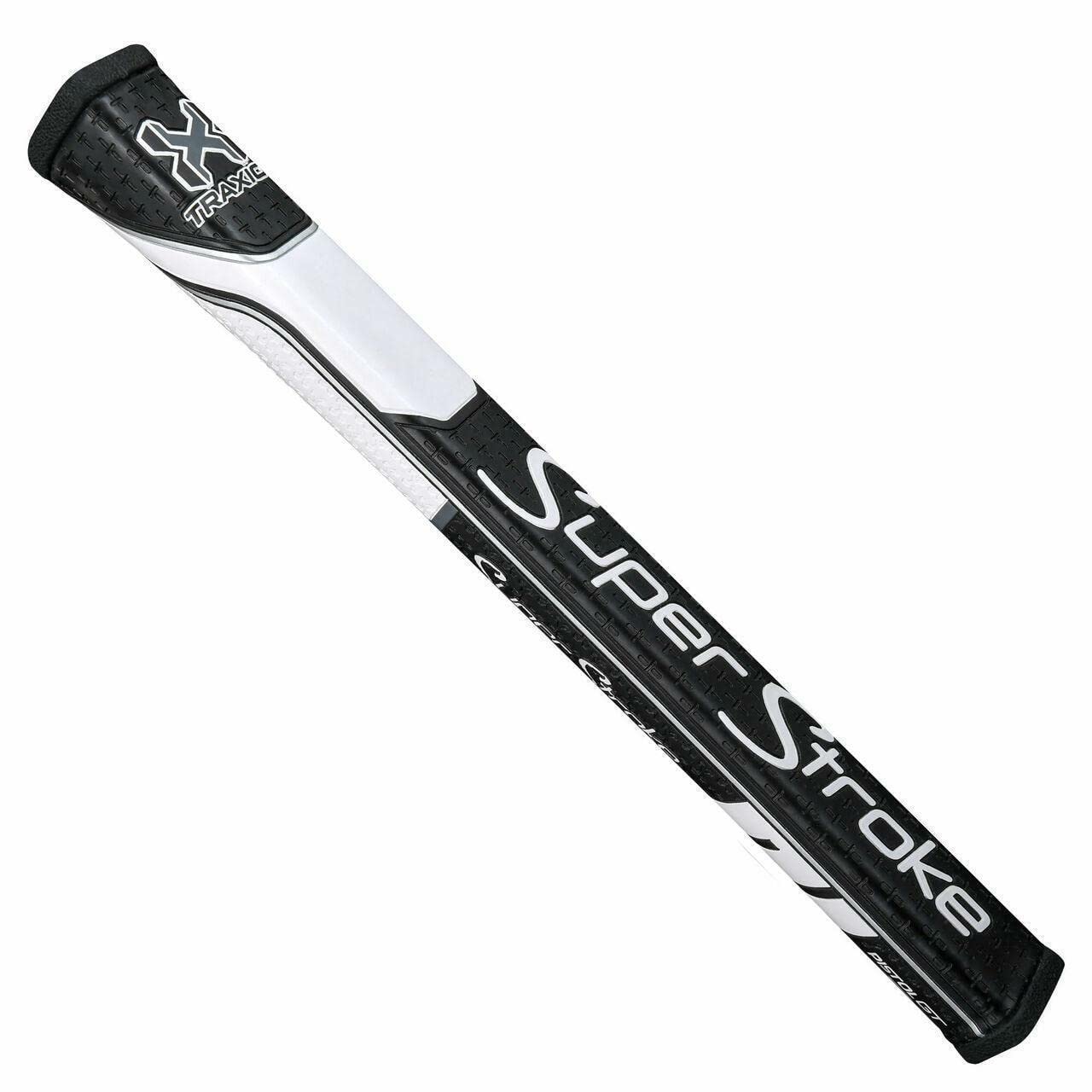 SuperStroke Traxion Pistol GT™ Tour Golf Putter Grip, Black/White (Pistol GT™ 1.0 Tour) | Advanced Surface Texture that Improves Feedback and Tack | Minimize Grip Pressure | Tech-Port