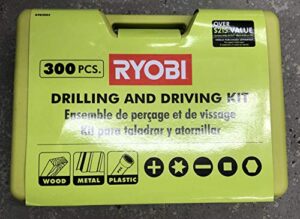 ryobi multi-material drill and drive kit (300-piece) with case