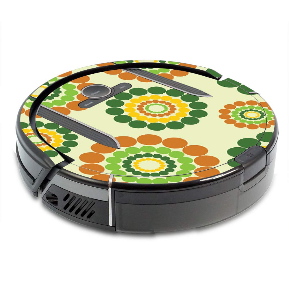 MightySkins Skin Compatible with Shark Ion Robot R85 Vacuum Minimum Coverage - Hippie Flowers | Protective, Durable, and Unique Vinyl wrap Cover | Easy to Apply, Remove | Made in The USA