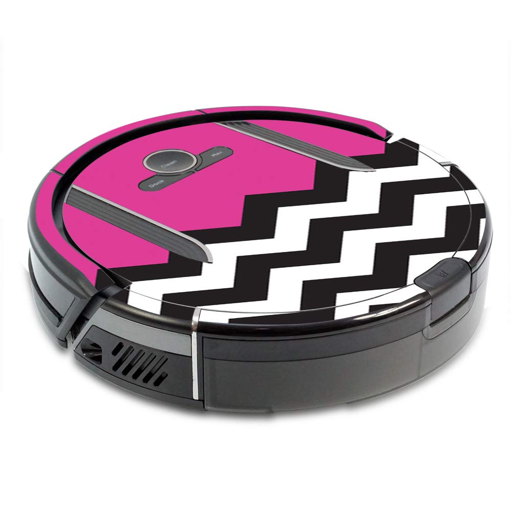 MightySkins Skin Compatible with Shark Ion Robot R85 Vacuum Minimum Coverage - Hot Pink Chevron | Protective, Durable, and Unique Vinyl Decal wrap Cover | Easy to Apply, Remove | Made in The USA