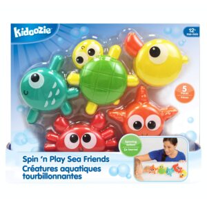 Kidoozie Spin 'n Play Sea Friends, Bathtub Toys for Children 12 Months and Older