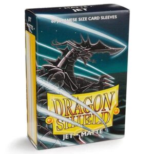 dragon shield matte mini japanese jet 60 ct card sleeves individual pack