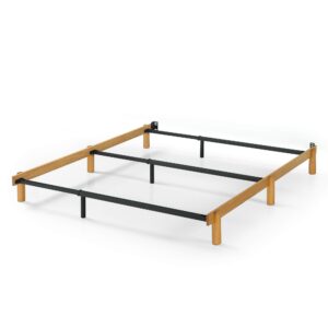 ZINUS Austin Compack Metal and Wood Adjustable Bed Frame / Universal Sizing / For Box Spring and Mattress Set, Full/Queen/King