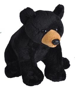 wild republic wild calls black bear, authentic animal sound, stuffed animal, eight inches, gift for kids, plush toy, fill is spun recycled water bottles, 6" (23312)