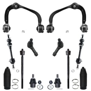 Detroit Axle - 14pc Front Suspension Kit for 4WD 2005-2008 Ford F-150, 2006-2008 Mark LT 2 Upper Control Arms with Ball Joints 2 Lower Ball Joints 2 Struts Replacement 2 Sway Bars 4 Tie Rod 2 Boot