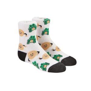 Rite Lite Passover Kids Crew Socks, Frogs and Matzah Balls Design