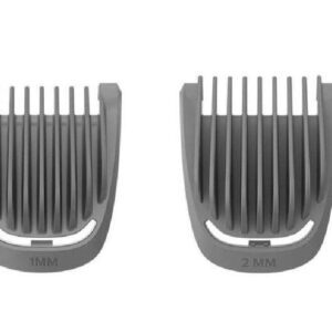 Stubble Clipper Combs Sizes 1mm + 2mm Compatible With Philips Beard Trimmer Shaver