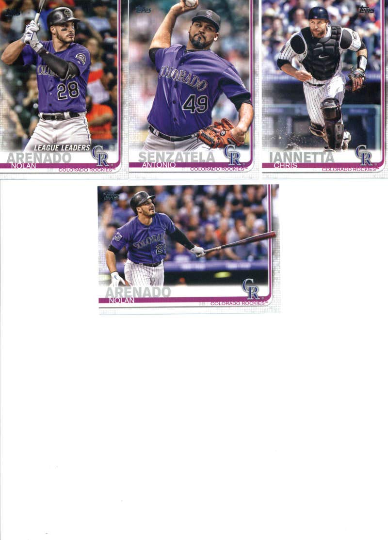 2019 Topps Series 1 Baseball Colorado Rockies Team Set of 11 Cards: Tyler Anderson(#2), Charlie Blackmon(#16), Nolan Arenado(#70), Jon Gray(#73), Chad Bettis(#74), Wade Davis(#81), Garrett Hampson(#85), Adam Ottavino(#106), Antonio Senzatela(#181), Nolan