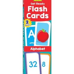 School Zone Get Ready for School Flash Cards: Learn the Alphabet & Numbers Combo Pack, Preschool, Kindergarten, ABCs, Uppercase and Lowercase Letters, Numbers, Counting, and More