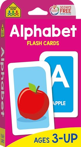 School Zone Get Ready for School Flash Cards: Learn the Alphabet & Numbers Combo Pack, Preschool, Kindergarten, ABCs, Uppercase and Lowercase Letters, Numbers, Counting, and More