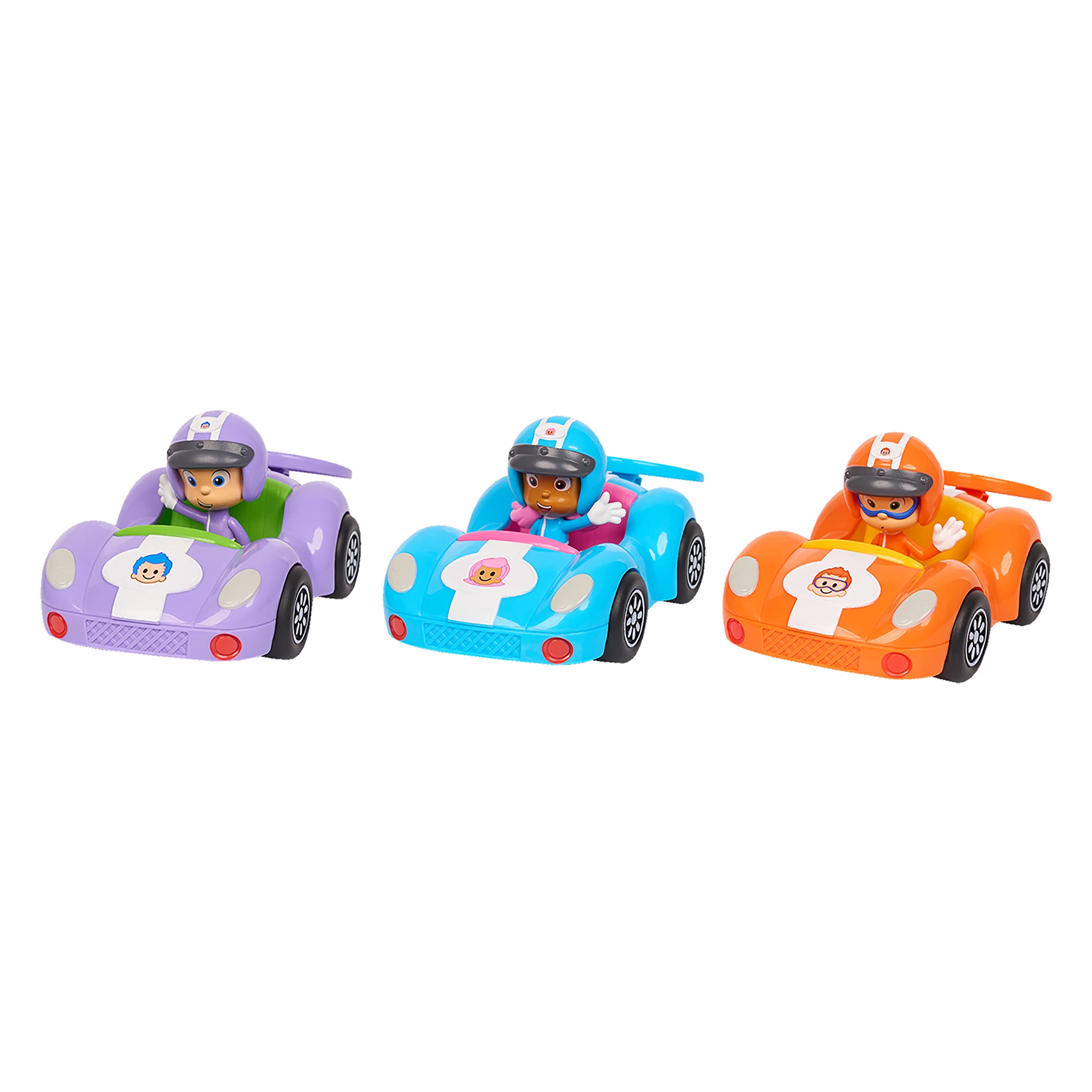 Bubble Guppies Molly's Fin-tastic Racer, 4-inch Molly Figure and matching Fin-tastic Racer, Blue, Kids Toys for Ages 3 Up by Just Play