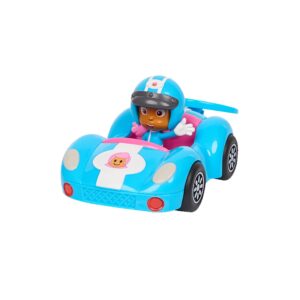 Bubble Guppies Molly's Fin-tastic Racer, 4-inch Molly Figure and matching Fin-tastic Racer, Blue, Kids Toys for Ages 3 Up by Just Play