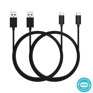 [2-Pack] Motorola TurboPower 18 QC3.0 Chargers with Long 6.6 ft USB-A to USB-C Cables for Moto Z, Z2, Z3, X4, Motorola One, One Power, G7, G7 Play, G7 Plus,G6, G6 Plus [NOT for G6 Play]