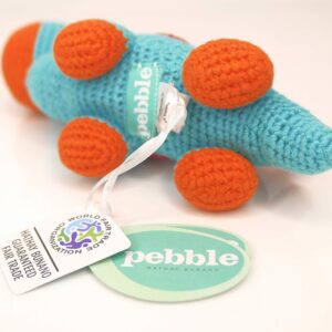 Pebble | Handmade Dinosaur - Turquoise | Crochet | Fair Trade | Pretend | Imaginative Play | Stegosaurus | Machine Washable