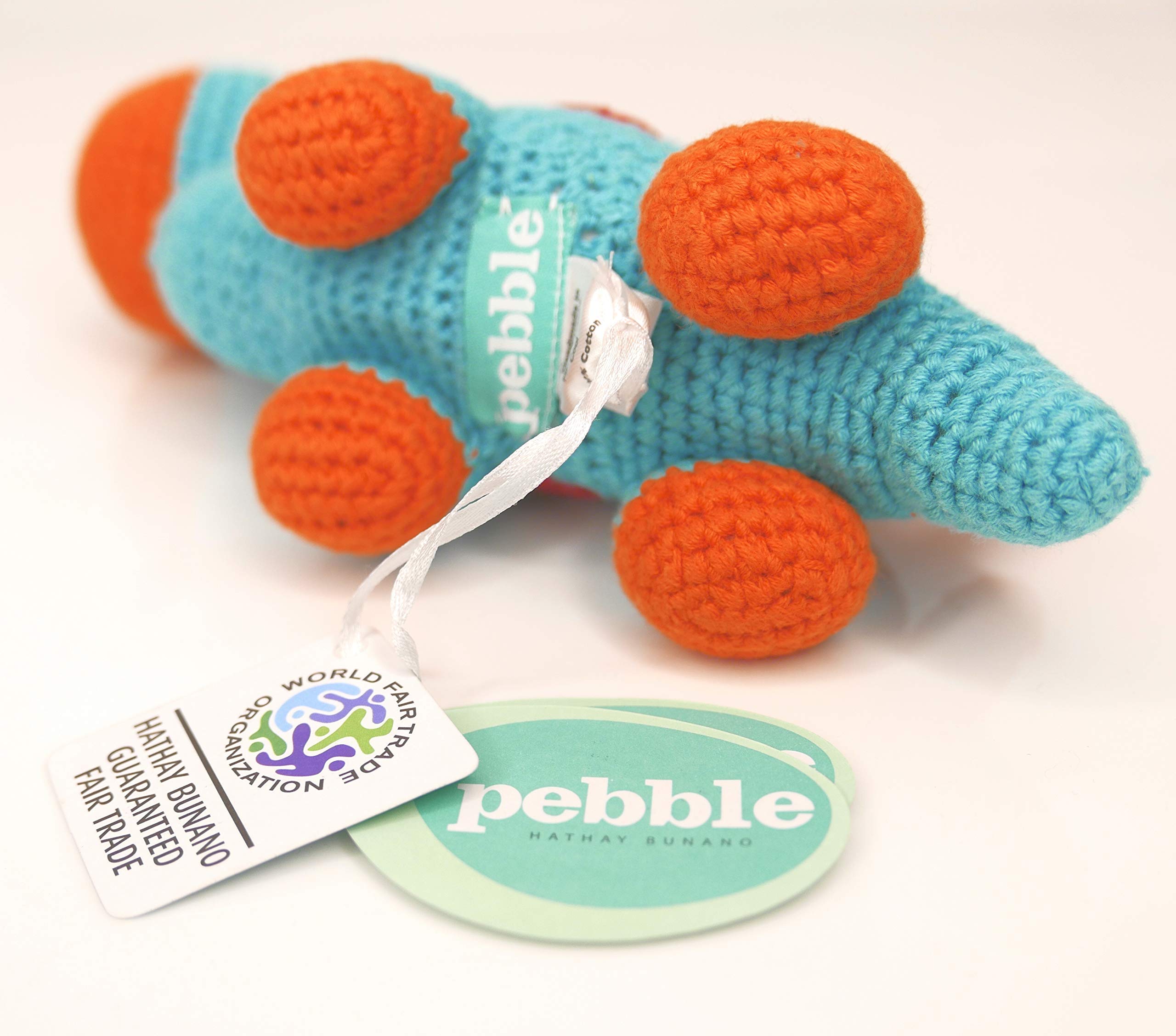 Pebble | Handmade Dinosaur - Turquoise | Crochet | Fair Trade | Pretend | Imaginative Play | Stegosaurus | Machine Washable