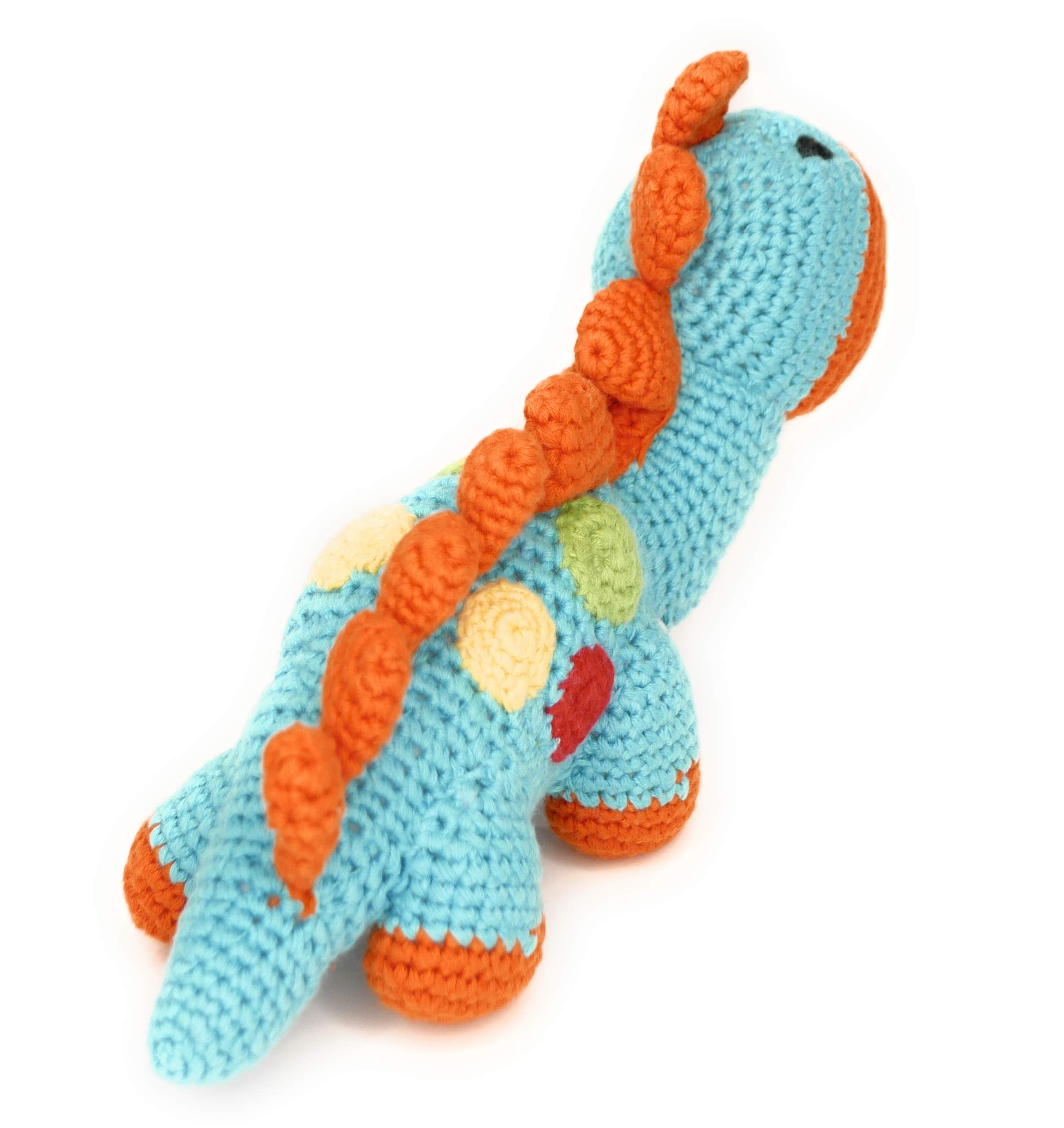 Pebble | Handmade Dinosaur - Turquoise | Crochet | Fair Trade | Pretend | Imaginative Play | Stegosaurus | Machine Washable