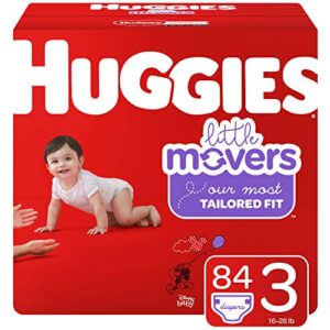 huggies little movers diapers, size 3, 84 ct