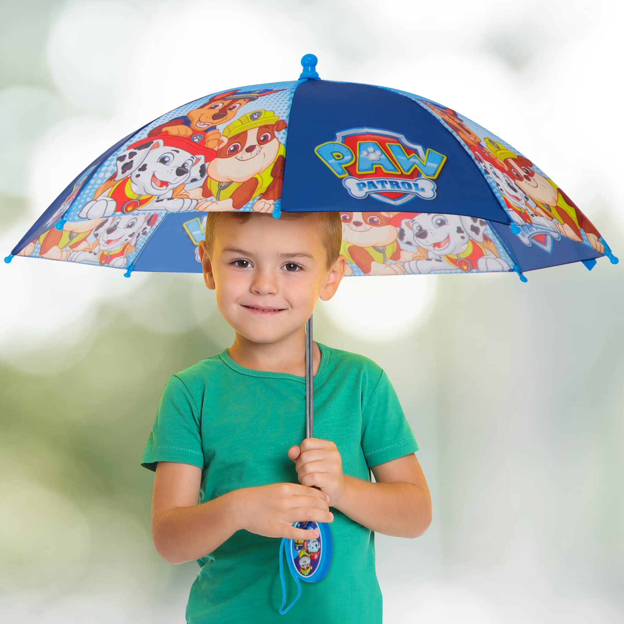 Nickelodeon boys Paw Patrol Character Rainwear Umbrella, Light Blue, Age 3-6 US