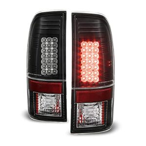 ACANII - For 2008-2016 Ford F250 F350 F450 SuperDuty Black LED Tail Lights Brake Lamps Replacement Driver & Passenger