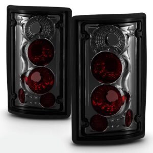 acanii - for 2000-2006 ford excursion 95-06 econoline van e-series smoked rear tail lights brake pair lamps left+right