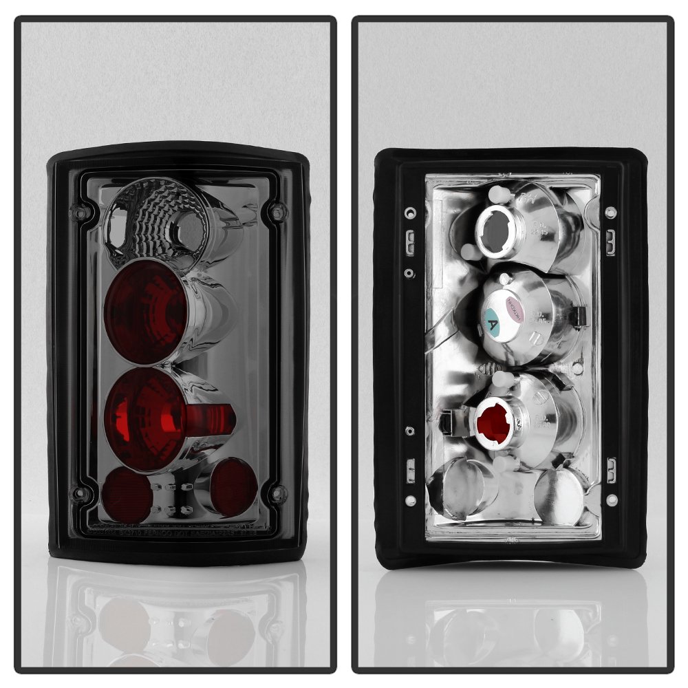 ACANII - For 2000-2006 Ford Excursion 95-06 Econoline Van E-Series Smoked Rear Tail Lights Brake Pair Lamps Left+Right