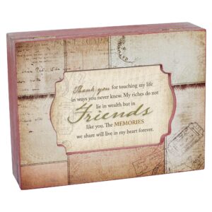 Cottage Garden Friends Memories Share Forever Passport Decoupage Music Box Plays That's What Friends are for