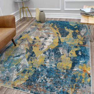 CosmoLiving Manhattan Collection Area Rug, 8' x 10', Gray Glitter