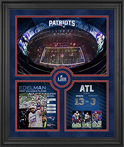 New England Patriots Framed 23" x 27" Super Bowl LIII Champions Team Collage - NFL Team Plaques and Collages