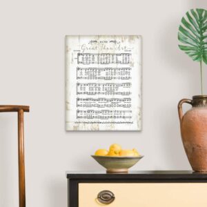 CANVAS ON DEMAND How Great Thou Art Canvas Wall Art Print by Jennifer Pugh, Home Decor, Religious, Christianity Artwork, 16"x20"