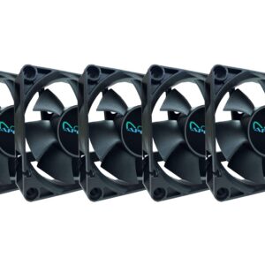 Apevia CF7025S-5 (5 Pk) 70mm x 70mm x25mm Black Case Fan W/4PIN Molex + 3PIN Motherboard Adapter