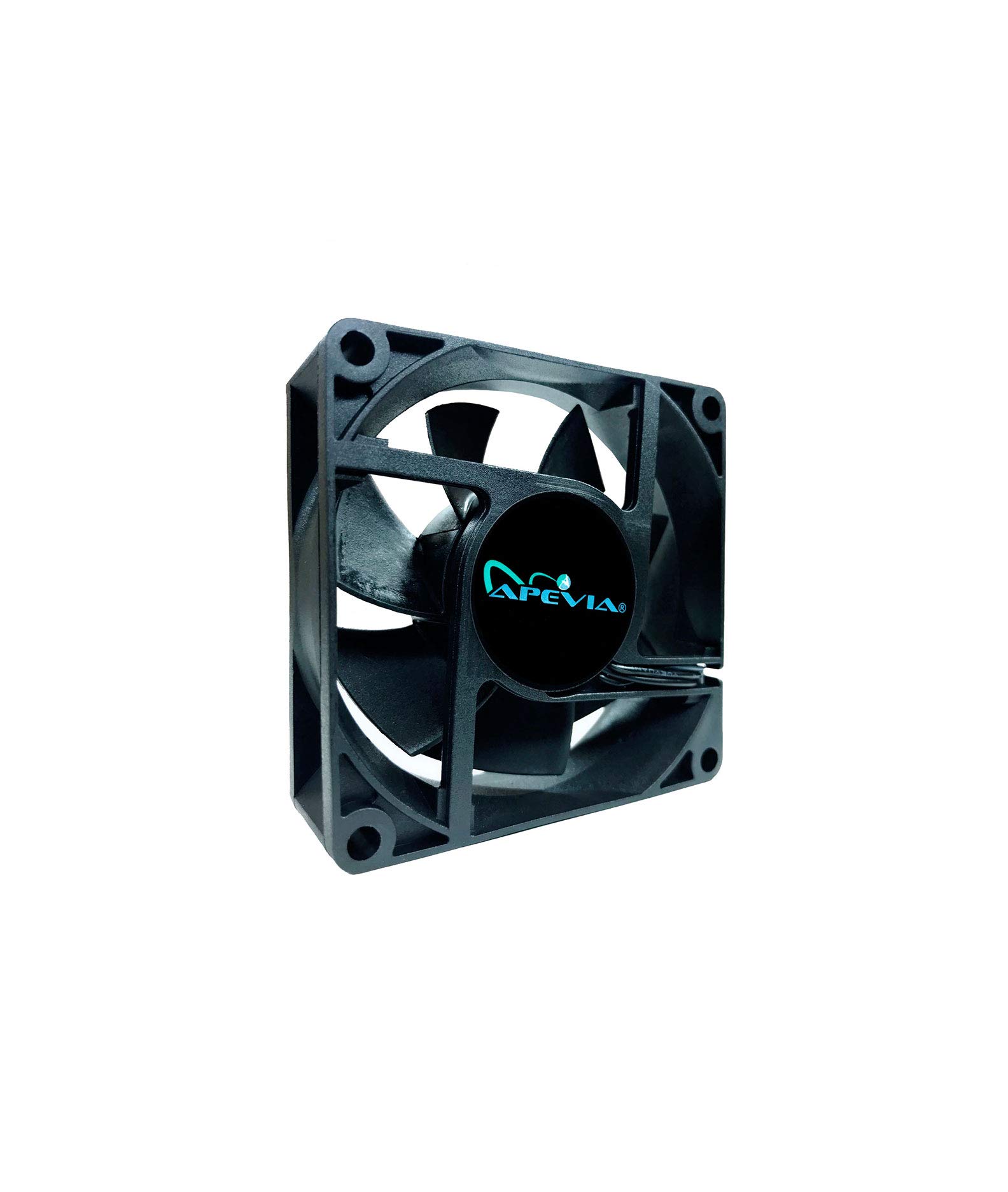 Apevia CF7025S-5 (5 Pk) 70mm x 70mm x25mm Black Case Fan W/4PIN Molex + 3PIN Motherboard Adapter