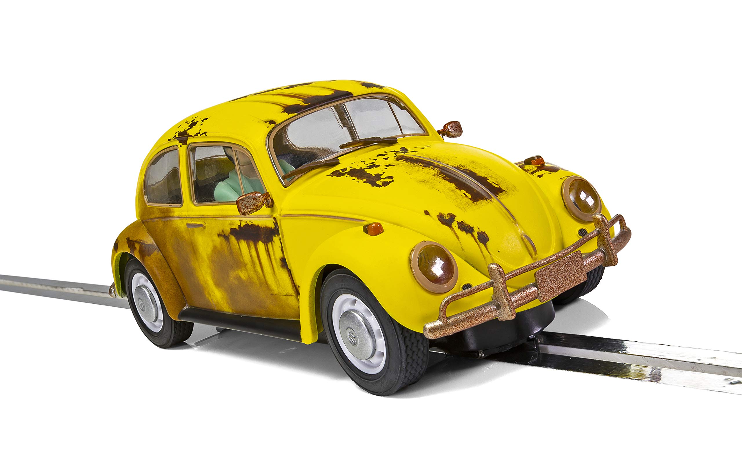 Scalextric Volkswagen Beetle Rusty Yellow 1:32 Slot Race Car C4045