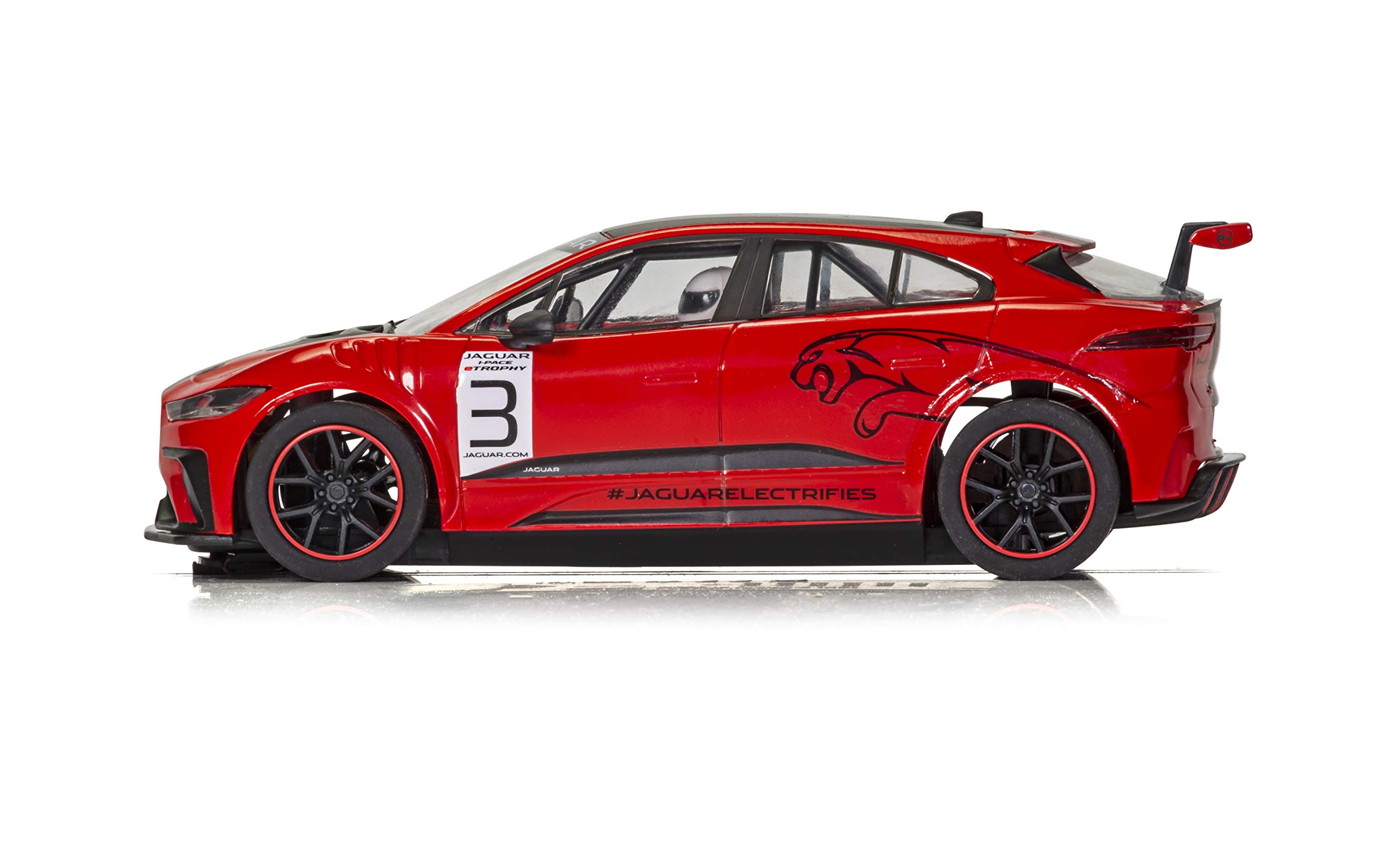 Scalextric Jaguar I-Pace Red #3 1:32 Slot Race Car C4042