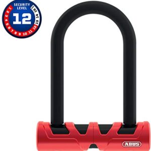 ABUS Ultimate 420 U-Lock + USH Bracket - Bike Lock with Round Shackle and Bracket - ABUS Security Level 12-140 mm Shackle Height, Black