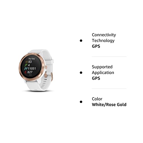 Garmin 010-01769-09 vívoactive 3, GPS Smartwatch with Contactless Payments and Built-in Sports Apps, 1.2", White/Rose Gold (Renewed)