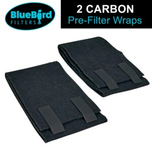 BlueBird Filters Replacement Prefilter, Fits Honeywell 17000-S, Carbon Charcoal, 2 Pack