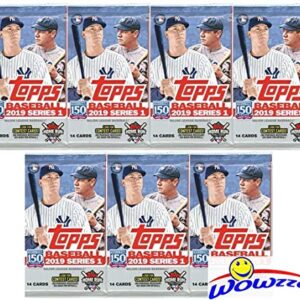 2019 Topps Series 1 MLB Baseball EXCLUSIVE Factory Sealed Retail Box with 98 Cards & SPECIAL MLB 150th Anniversary Commemorative PATCH! Loaded with Rookies & Inserts! Look for Autos & Relics! WOWZZER!