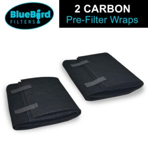 BlueBird Filters Replacement Carbon Prefilter, Fits Honeywell 50250-S, Charcoal, 2-Pack