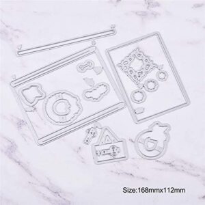 6.6x4.4inch Door Background Clear Stamp and Dies Set Die Cuts Metal Cutting Die for Scrapbooking Card Making